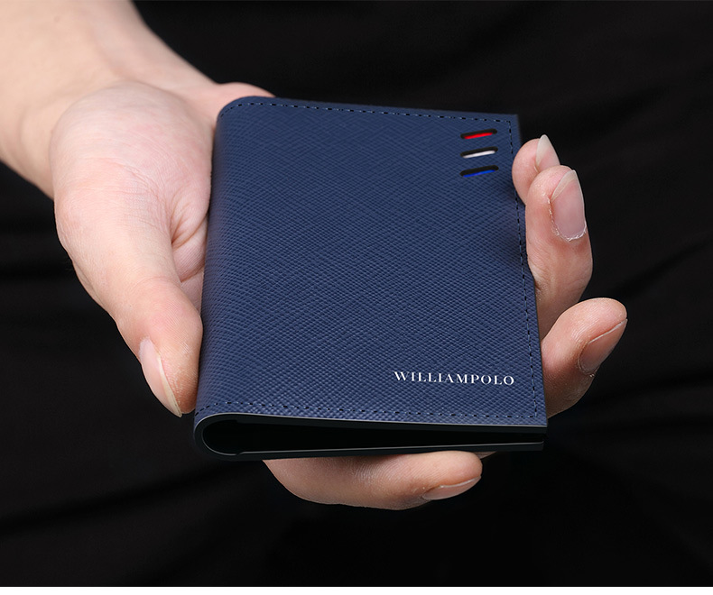 Ví card holder nam da thật mini mỏng nhẹ Emperor Paul, hộp đựng thẻ bằng da đựng giấy phép lái xe chi tiết 15