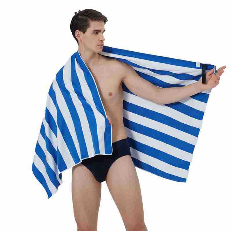 2021 Nueva Toalla de baño de terciopelo de doble cara de microfibra de secado rápido de color europeo y americano de Oriente Medio natación Toalla de playa para adultos