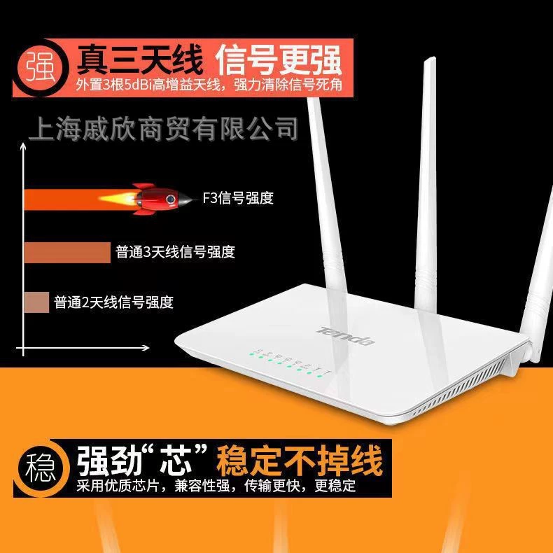 TENDA F3 AC9, бытовой беспроводной Wi‑Fi роутер для аренды жилья и общежитий, гигабитный, английская версия