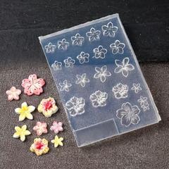 美甲硅胶模具浮雕立体DIY雕花鸡蛋花五瓣指甲装饰高透美甲硅胶模