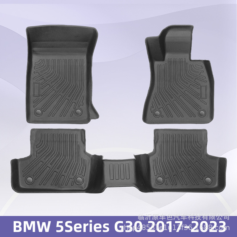 Aplicable a BMW 5Series G30 2017 - 2023 timón derecho 3D todo el tiempo material TPE almohadilla de pie de automóvil