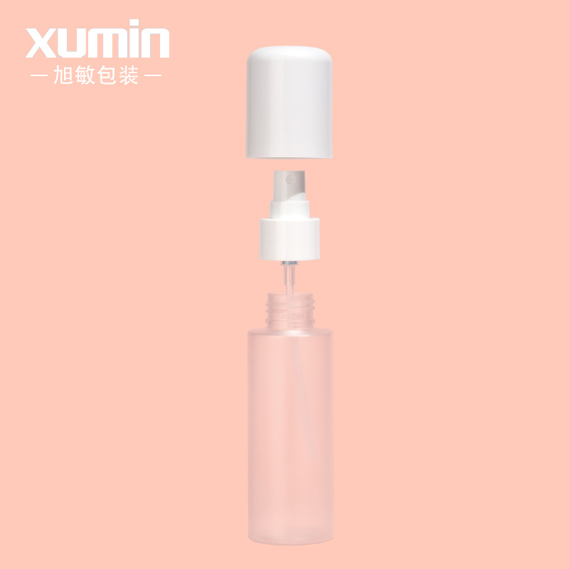 Xumin venta al por mayor tapa superior redonda blanca PET set botella 100mL botella de loción esmerilada 50g botella de crema 30 botella cuentagotas