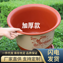 【全送托盘】加厚塑料花盆树脂大号山水盆绿植绿萝花盆特价批发