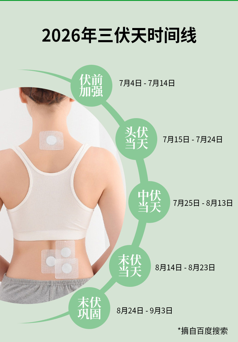 Sanfu Sanjiu Acupoint Patch Custom OEM Herbal Plaster Green Black Far Infrared Back Patch specifications