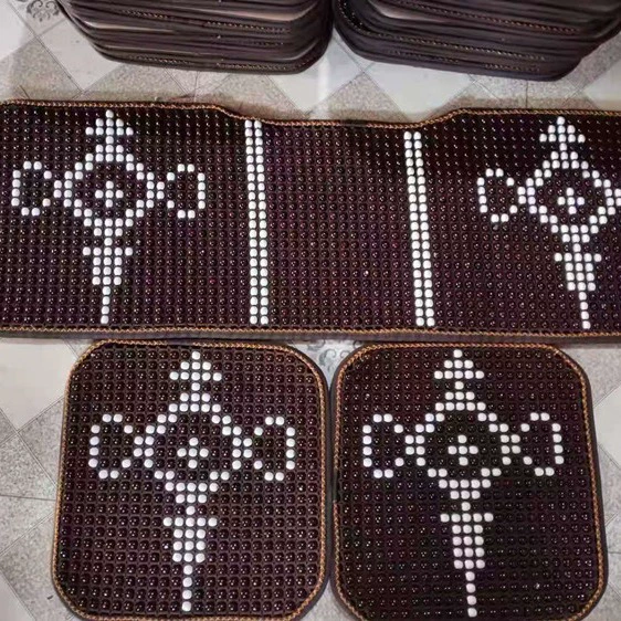 Подушка для автомобильного сиденья с деревянными бусинами, трехкомпонентная квадратная подушка, летняя Прохладная Подушка, автомобильная деревянная подушка из бусин, проницаемая подушка для сиденья