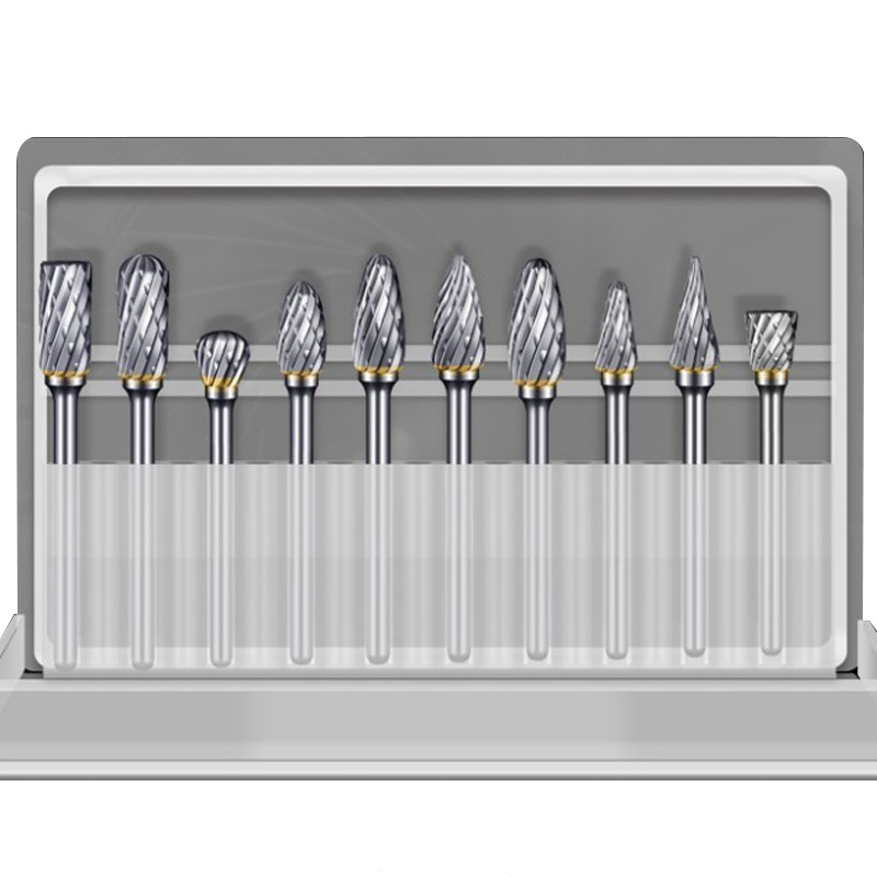 芸贝10pc硬质合金旋转锉 3*6双纹钨钢磨头 电磨用模具木工单纹打