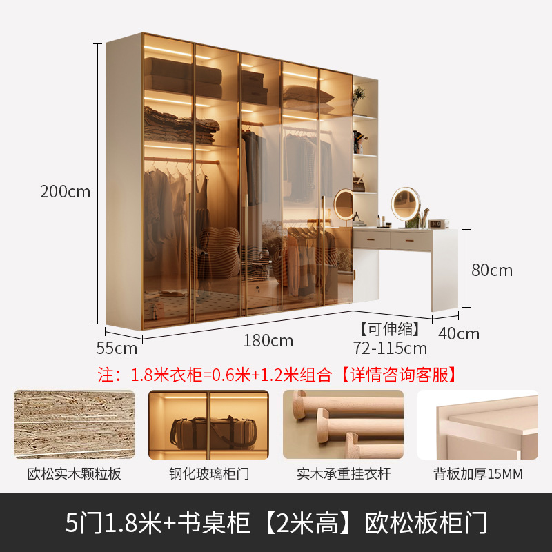 5 doors 1.8 meters + desk cabinet 2 meters high