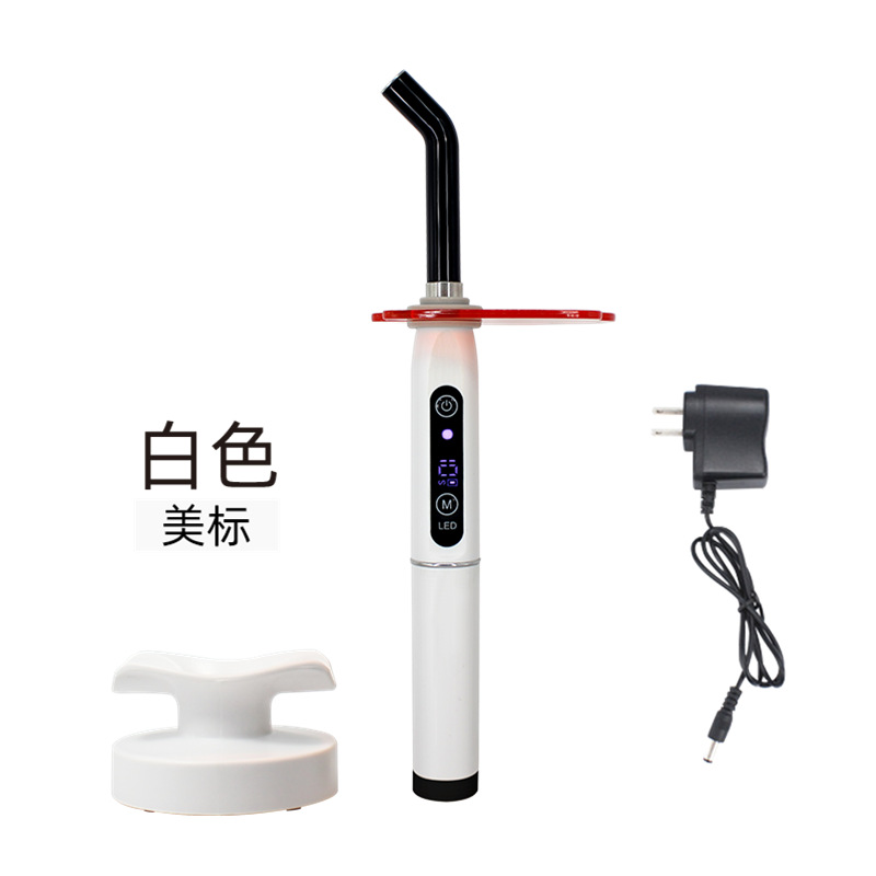 Máquina de fotocurado dental, máquina de curado de resina fotosensible LED oral, lámpara de fotocurado de alta potencia de doble uso enchufable y con luz de color.