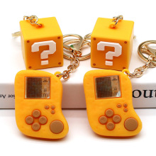 麦乐鸡游戏机 俄罗斯方块掌上迷你游戏机钥匙扣 瑪利兄弟问号挂件
