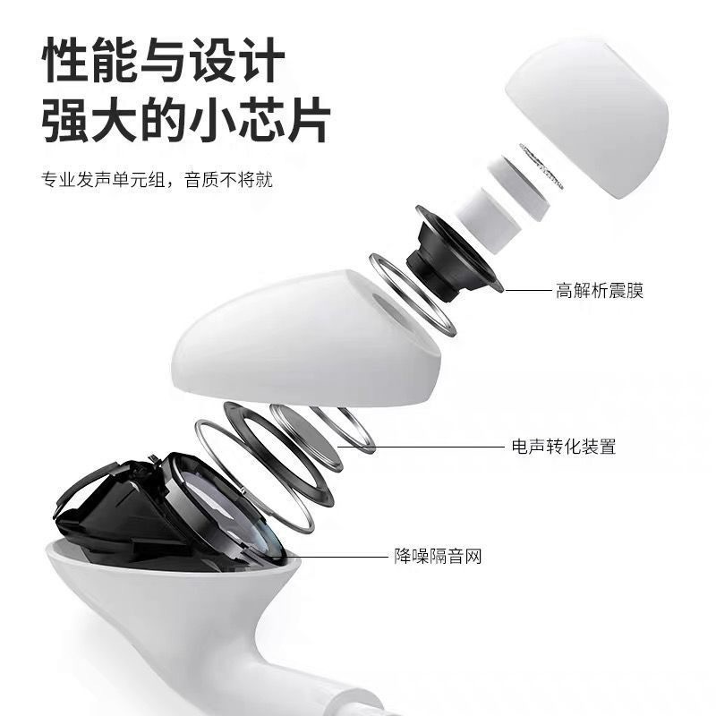 入耳式通话带麦.5mm线控手机适用于安卓小米圆口Type-c有线耳机|undefined