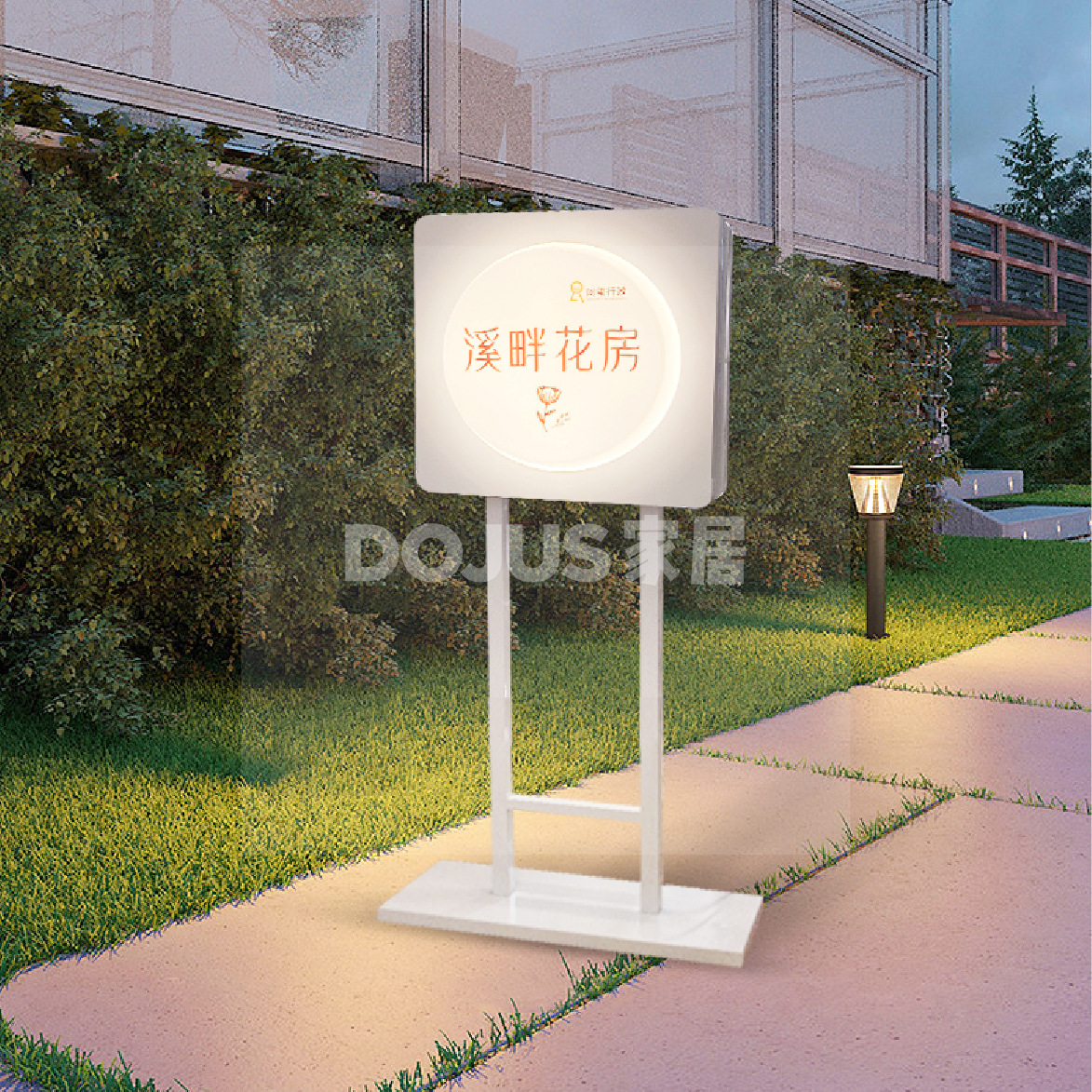 落地无线充电立式亚克力灯箱广告牌展示立牌移动招牌发光门头