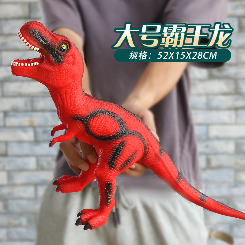 Modelo de dinosaurio de goma suave de gran tamaño para niños y niños, falciformes, brachiosaurios, triceratosaurios, juguetes de montaje