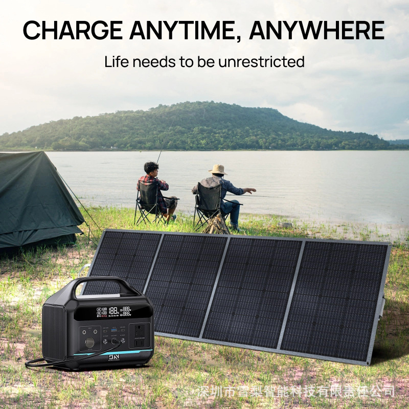 Fuente de alimentación de almacenamiento de energía solar de gran capacidad de 192 Wh, batería de respaldo portátil para exteriores de 300 W y 220 V