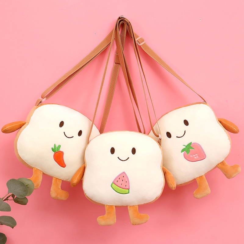 Funny And Cute Plush Messenger Bag - Colorful