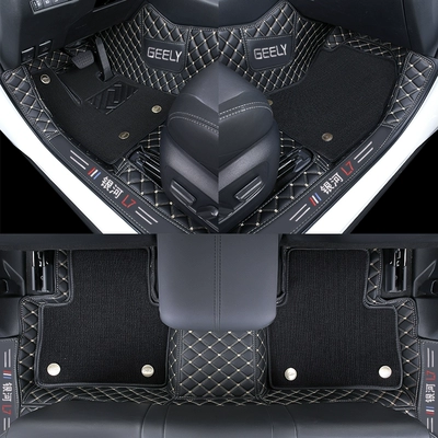 Modelə uyğun ayaqaltı car mats, carpet-style Galaxy - galaxy-l72024-2025-model-car-floor-mats-double-layer-footpadsnowy-black-rice
