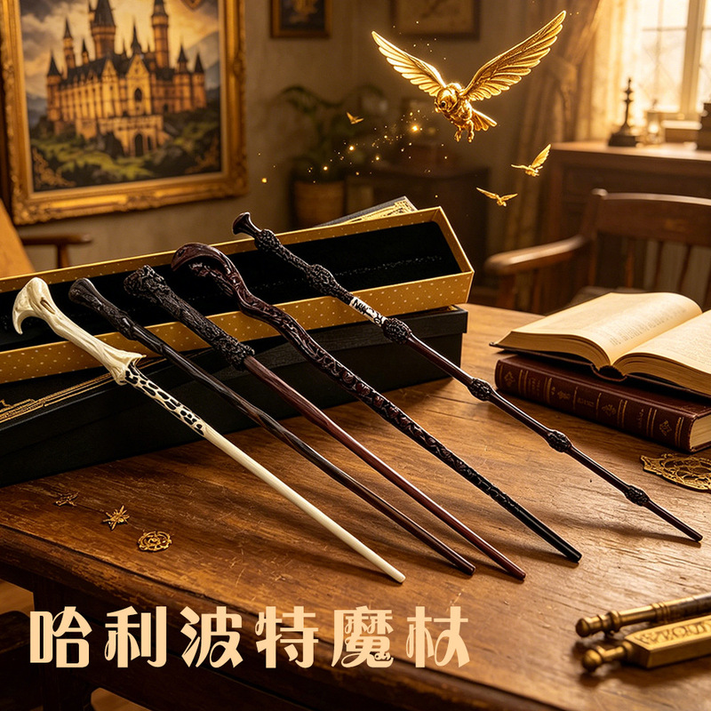 Harry Potter Magic Wand Dumbledore Metal Core Peripheral cosplay Script Killing Halloween Toy Naked Stick