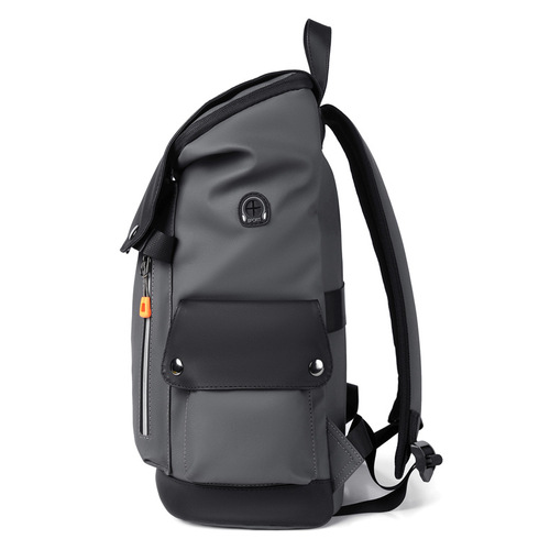 Leather PU Double Shoulder Bag Trendy Cool Unisex Dual Shoulder Backpack for College Students Flap Backpack Multifunctional Personal Laptop Backpack