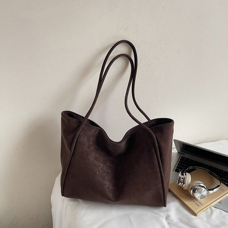 Fashionable New Niche Design Suede Large Capacity Women's Bag Luxury Commuter Versatile Tote Bag - Thumbnail 6