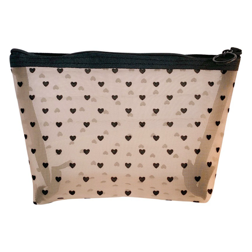 Rs сетчатая пряжа косметическая сумка любовь сумка для хранения простой сумка для полоскания большого объема портативная косметическая сумка для хранения