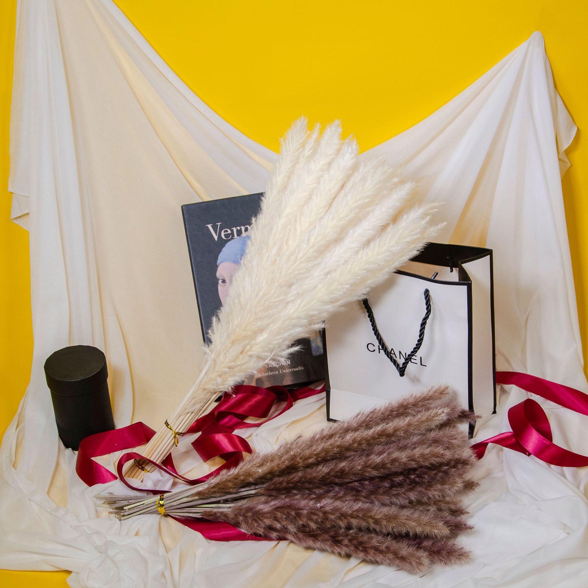 Materiales de la boda al por mayor 30 PC/paquete Yunnan Natural caña seca polvo natural eterna flor seca