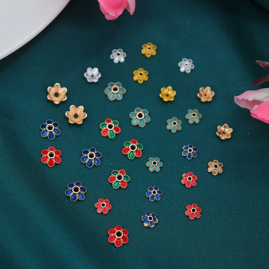 Сплав электрофорез сохранение цвета шесть лепестков кружева маленькие лепестки подставка для цветов Античная китайская одежда Чонсам шаг венки аксессуары