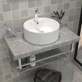 浴室柜组合现代简约大理石台面卫生间洗脸盆洗手台酒店民宿洗漱台
