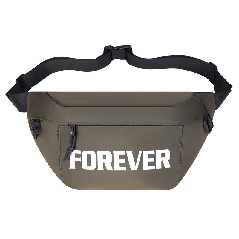 夏季新款潜水料大腰包运动休闲单肩斜挎包男女大容量个性胸前包|ru