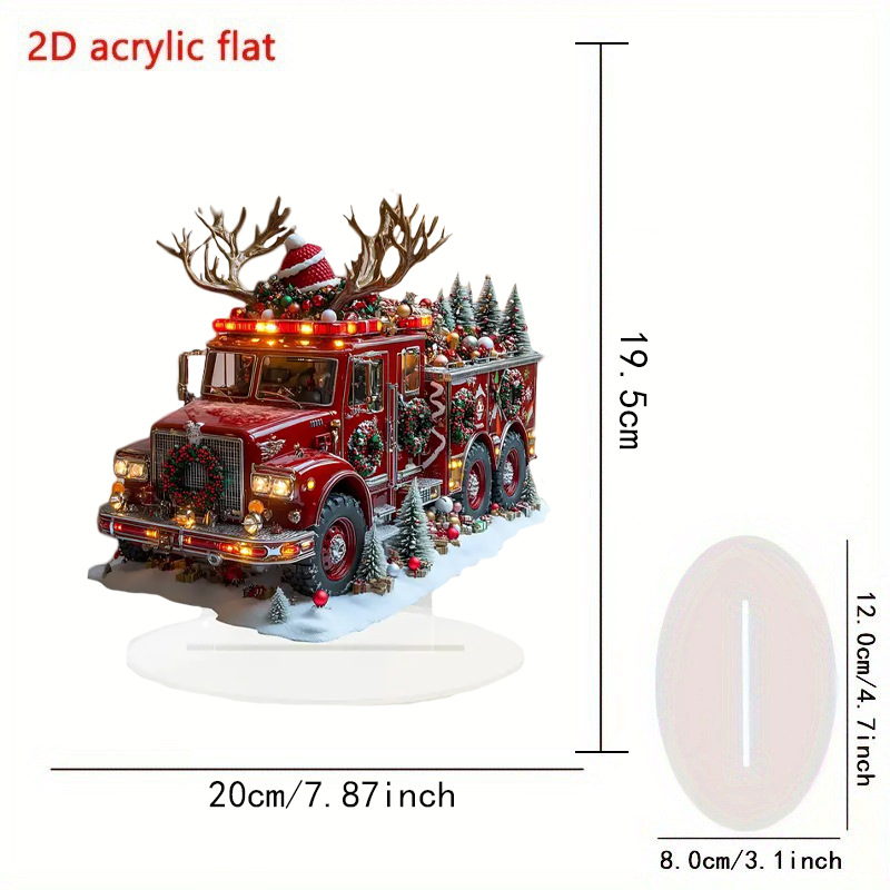 Transfronterizo acrílico 2D Navidad Snow House Santa Claus reno muñeco de nieve decoración de mesa