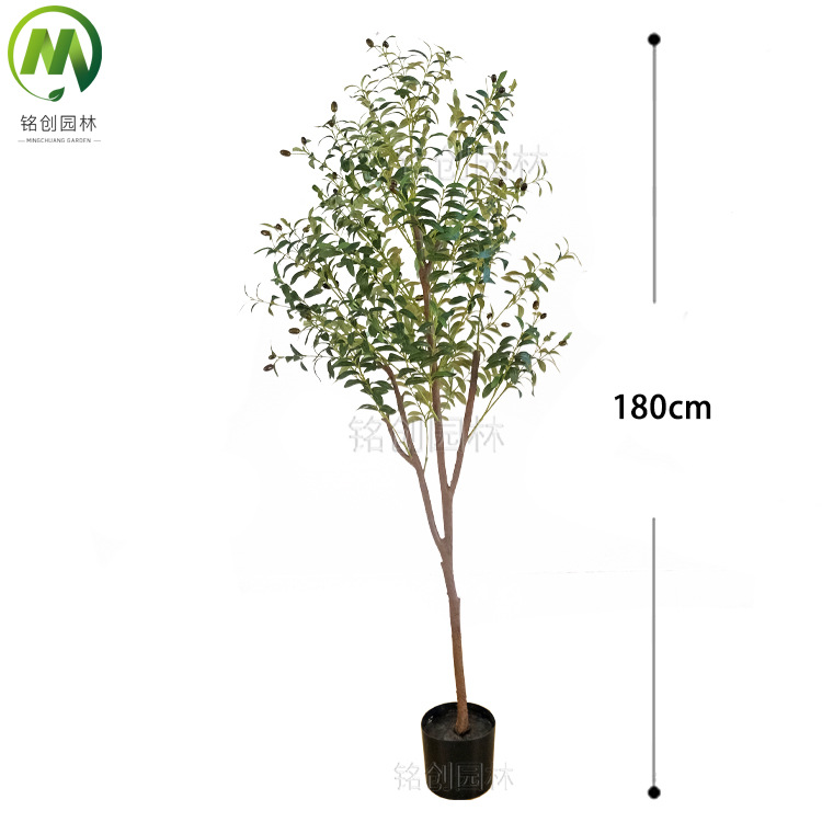 Decoración del hogar artificial olivo bonsai artificial planta verde grande árbol artificial bonsai al por mayor