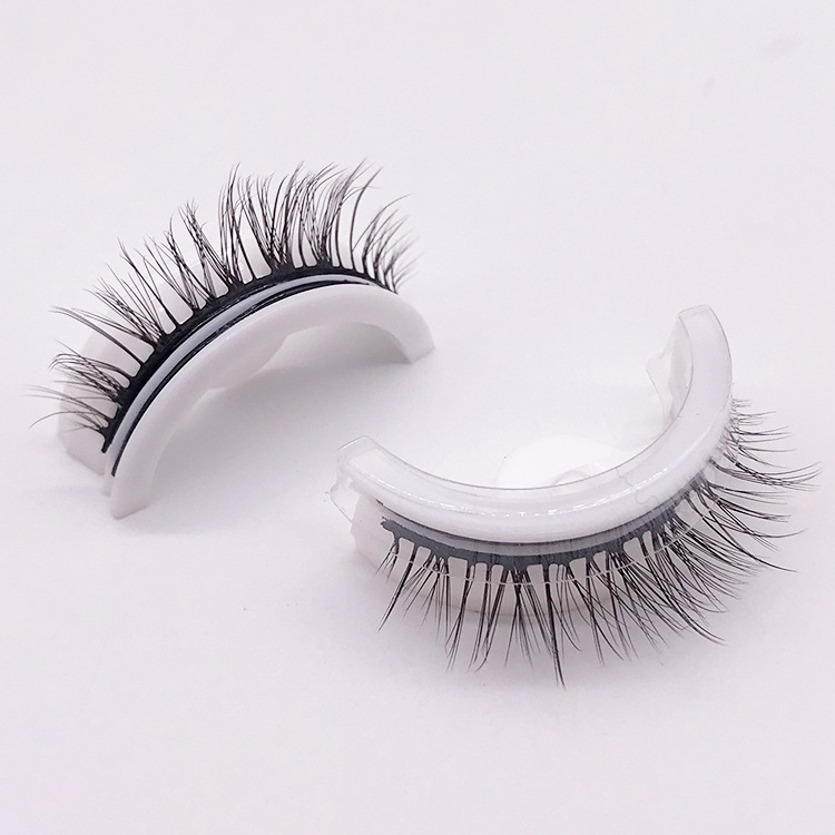 Pestañas postizas autoadhesivas en línea pestañas de caja de cristal de celebridades pestañas autoadhesivas sin pegamento 3 segundos palillo rápido pestañas de tira adhesiva doble