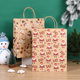 Christmas gift bag kraft paper storage gift tote bag take-out cake dessert packing bag printed logo paper bag