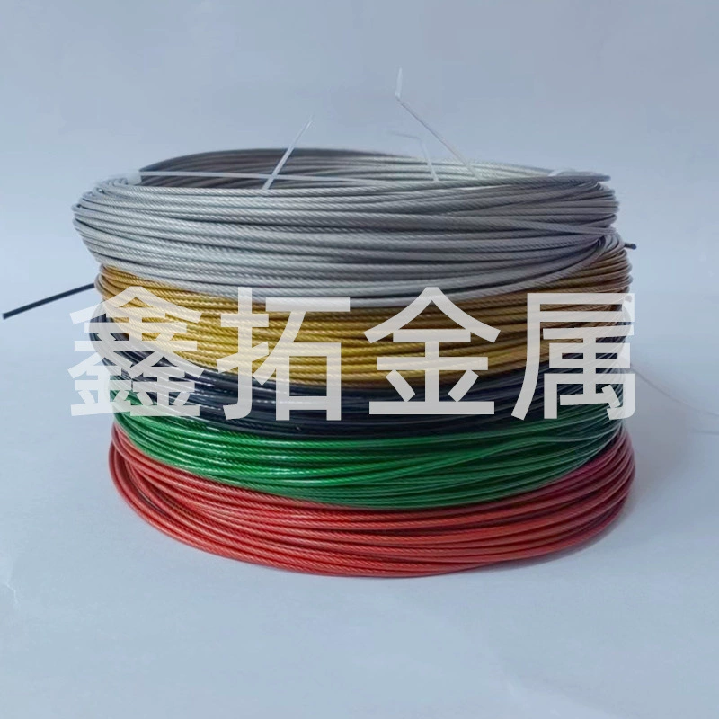 Завод прямой 304 нержавеющая сталь прозрачный цвет черный зеленый красный золотой покрытый стальной трос 0,38-1,5 мм