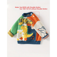 H 26617 Cartoon dinosaur baby sweater ��ͨС�����냺ë��
