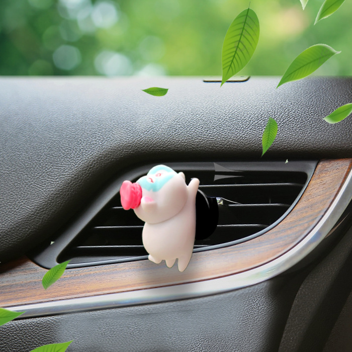 Clip de perfume de salida de aire del automóvil, dibujos animados de automóviles, decoración de aroma del automóvil, clip de aire acondicionado, adorable Daisy, artículos de interior del automóvil