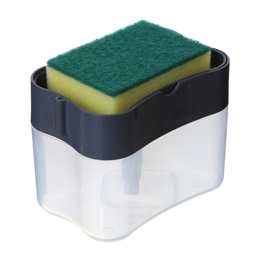 Scouring pad, dishwashing brush, soap liquid box, kitchen brush, cleaning liquid box, automatic liquid adder, push-type automatic liquid dispensing box