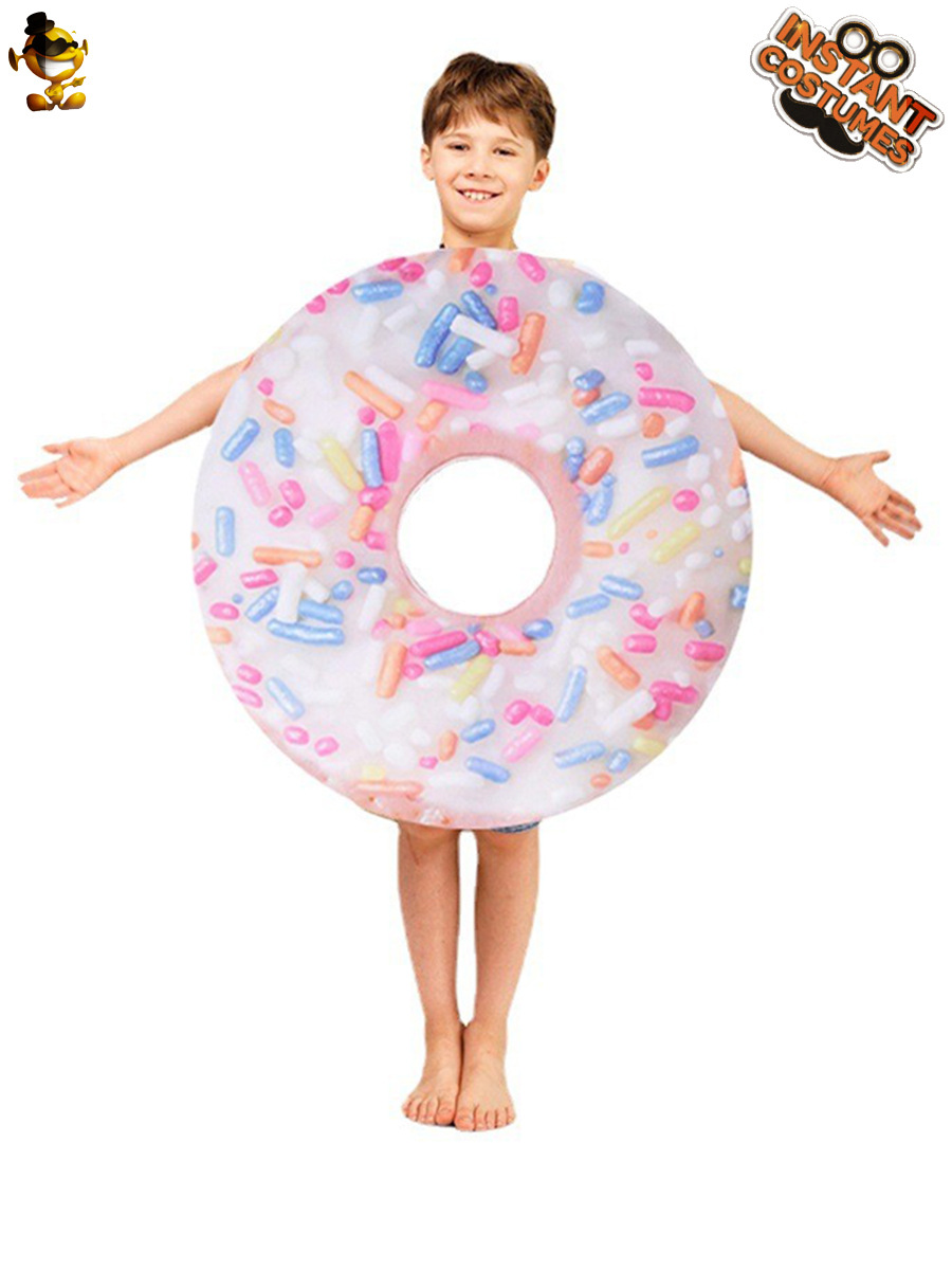 De Halloween de Los Niños los hombres y las mujeres divertido juego rol donut Impresión digital traje COSPLAY ropa rendimiento