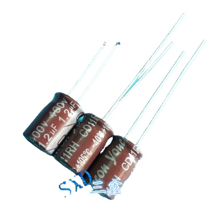 400V1.2UF 1.2UF400V全新LED节能灯电源 红袍 电解电容  8X12