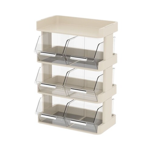 Tea bag storage box office tea room coffee capsule storage rack desktop transparent tea bar display stand shelf