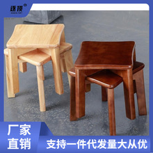 实木凳家用小方凳儿童橡木小板凳可叠矮凳茶几凳木头小凳子换鞋凳