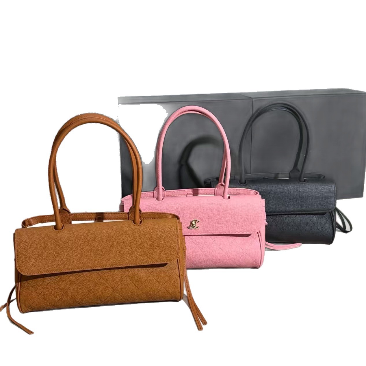 Minimalist Genuine Leather Underarm Bag For Women Versatile Handbag Quilted Bowling Bag Niche Luxury Baguette Bag - Thumbnail 5