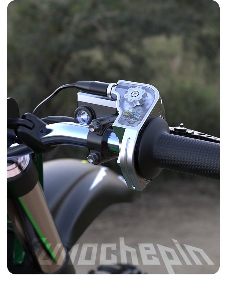 Off-Road Motorcycle Large Twist Throttle Handlebar Modification Visual Cnc Aluminum Alloy Large Twist/Fuel Turn Handle Throttle Cable Universal