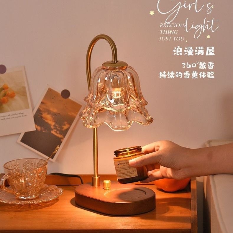 Lámpara de cera de fusión de Suzhou Lámpara de cabecera de cama francesa retro Lámpara de regalo de cumpleaños Lámpara de atmósfera Lámpara de escritorio sin fuego