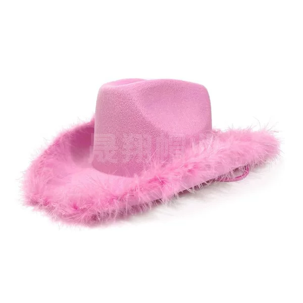 Cross-Border Western Cowboy Hat, Multi-Color Solid Color, Halloween Bachelor Party Costume Decoration Hat Accessories