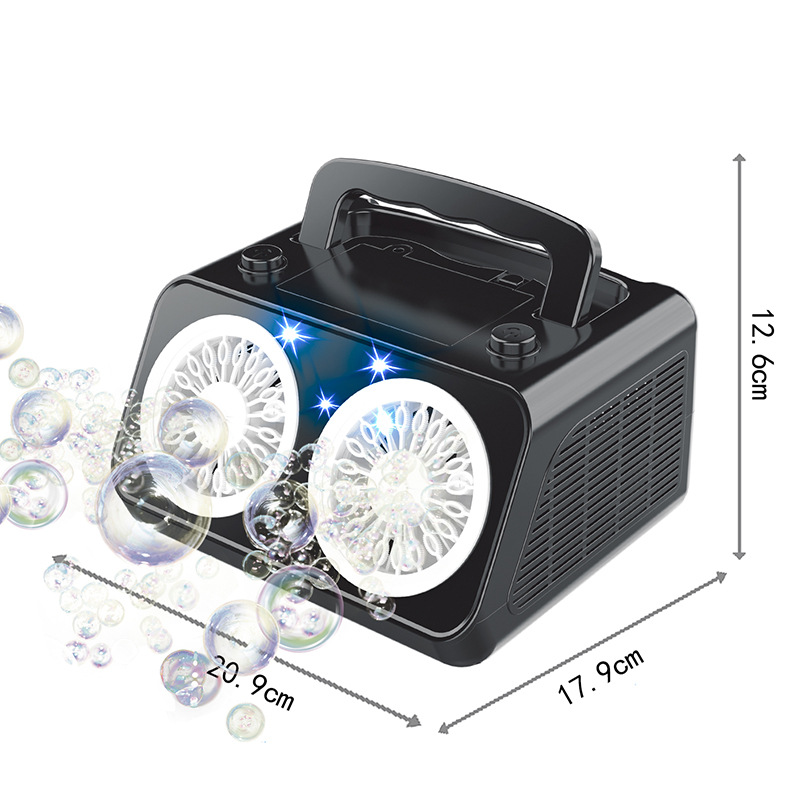 Máquina de burbujas de etapa transfronteriza eléctrica porosa soplando burbujas de mano máquina de burbujas portátil boda fiesta props regalo