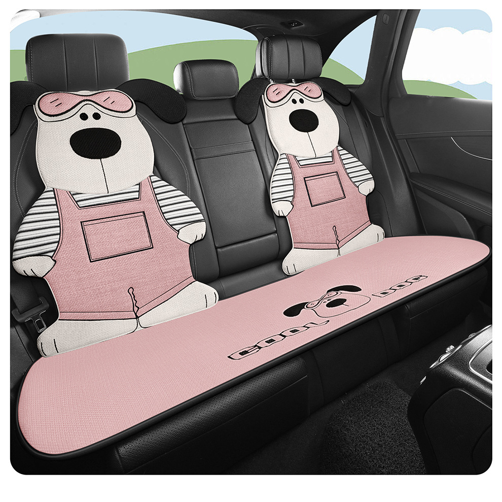 Linen Car Seat Cushion, Universal for All Seasons, High-End Feel, 2026 New Model, Single Piece, Summer Cotton-Linen Car Cushion Seat Cover for Women