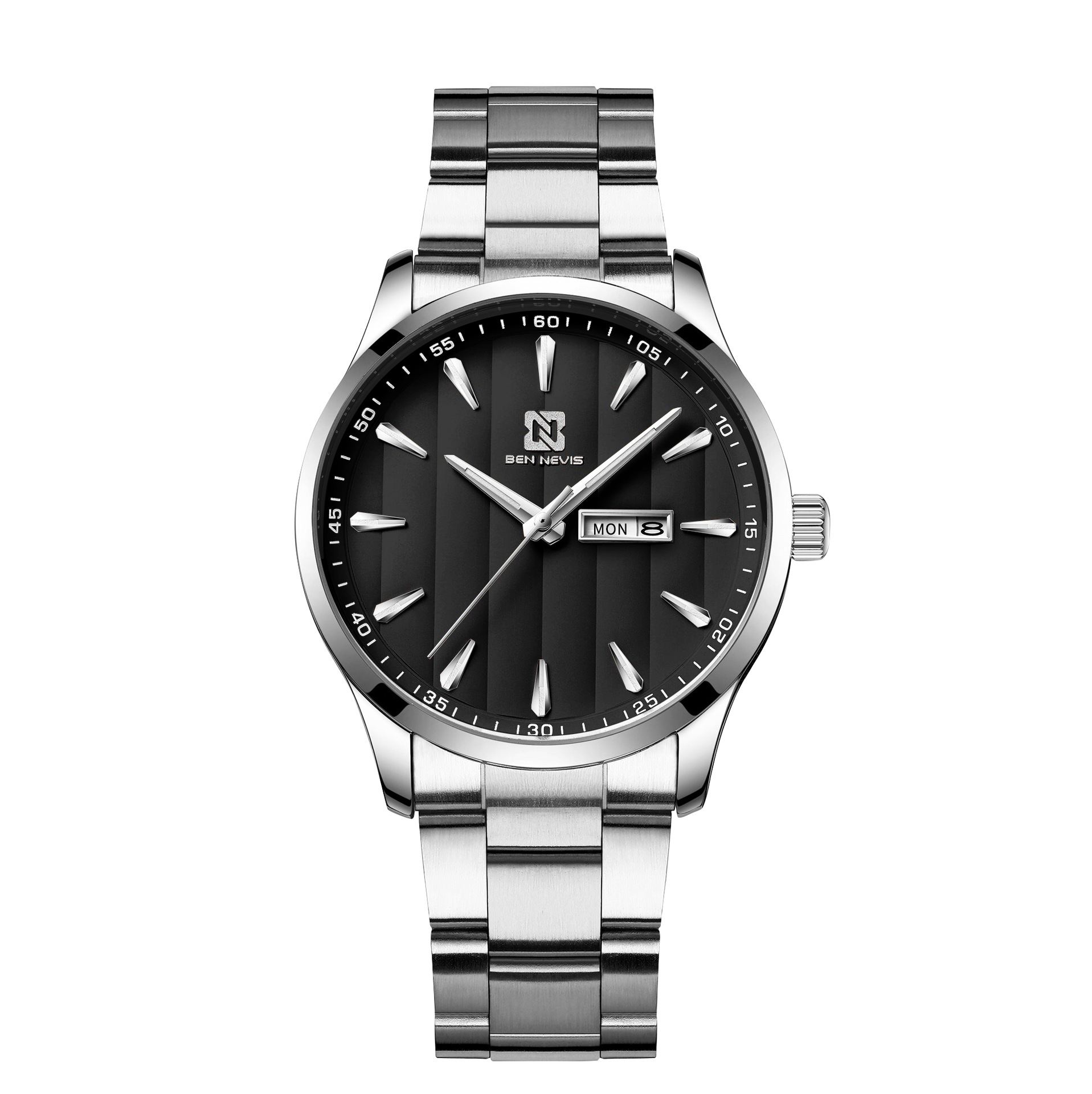 Luxury Men's Quartz Watch With Black Dial And Calendar Function_voghion.com