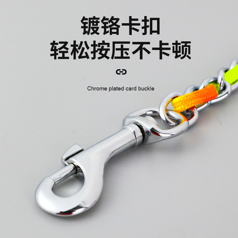 Youlaishi cuerda de tracción para perros manos sin control nailon colorido acero inoxidable cuerda para pasear perros cuerda para perros al por mayor