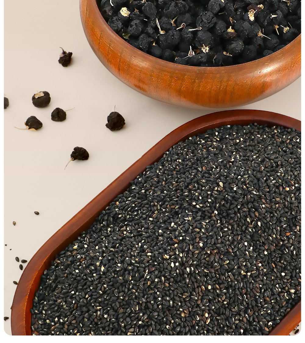 Five Black Soup Herbal Tea with Black Bean Mulberry Black Rice Sesame Buckwheat Goji 30 Jars quality and texture