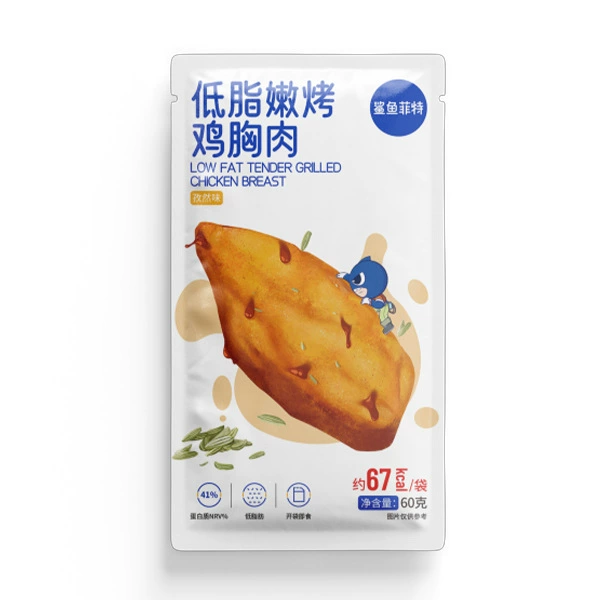 Shark FIT [Wholesale light meal replacement instant meal ready-to-eat fitness breakfast chicken jerky 60g cumin chicken breast]