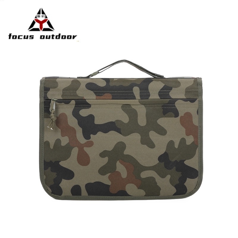 Venta caliente transfronteriza deportes al aire libre almacenamiento de documentos confidenciales bolsa para fanáticos militares bolsa de almacenamiento táctica de camuflaje multifuncional bolsa de archivo